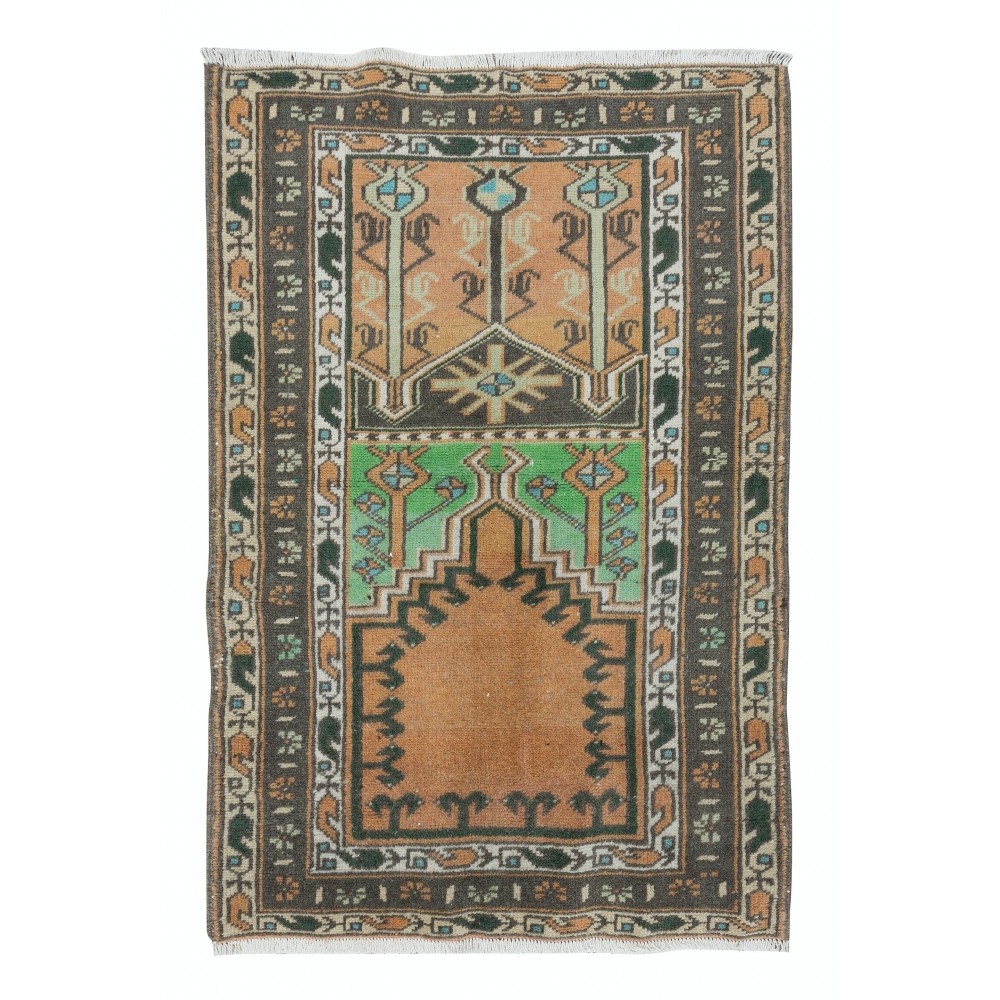 Square online Floor Mat, Entrance Doormat Rug, Table and Wall Decor Handmade Tapestry Rugs, Antique Turkish Craft Arts 28'' X 29''